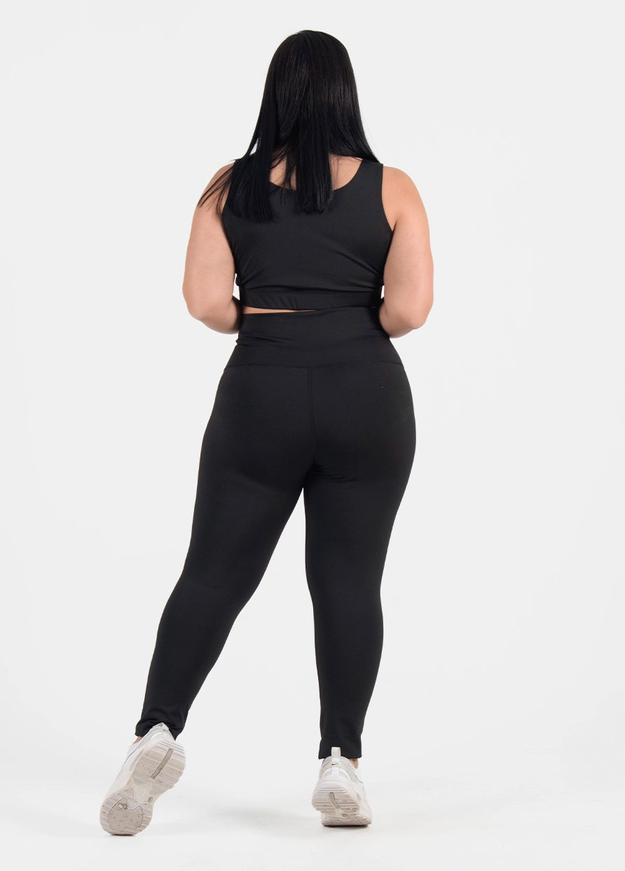 Leggings set Black Curvy Plus size - unitalla