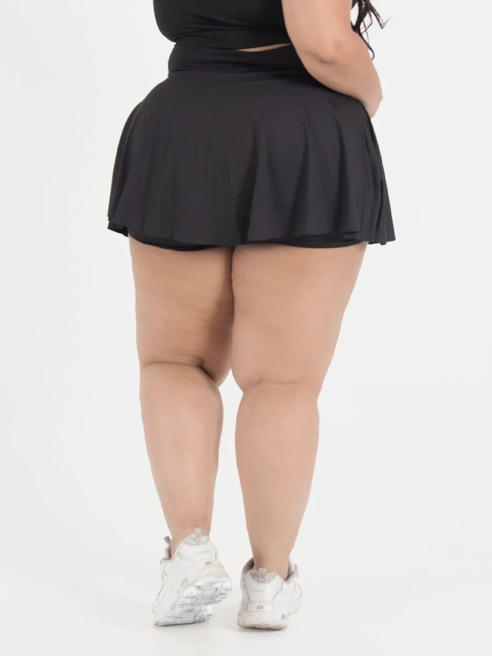 Falda-Short Deportiva Negra - Curvy - Plus Unitalla