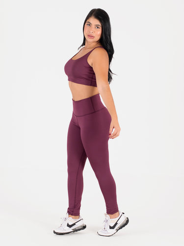 Leggings Set Berengena  + Top Unitalla