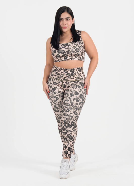 Leggings set Bialo Curvy Plus size - unitalla Animal Print