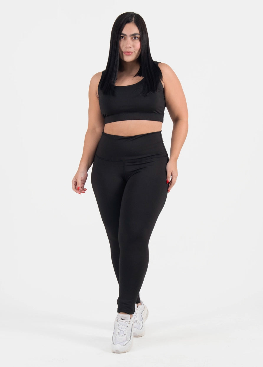 Leggings set Black Curvy Plus size - unitalla