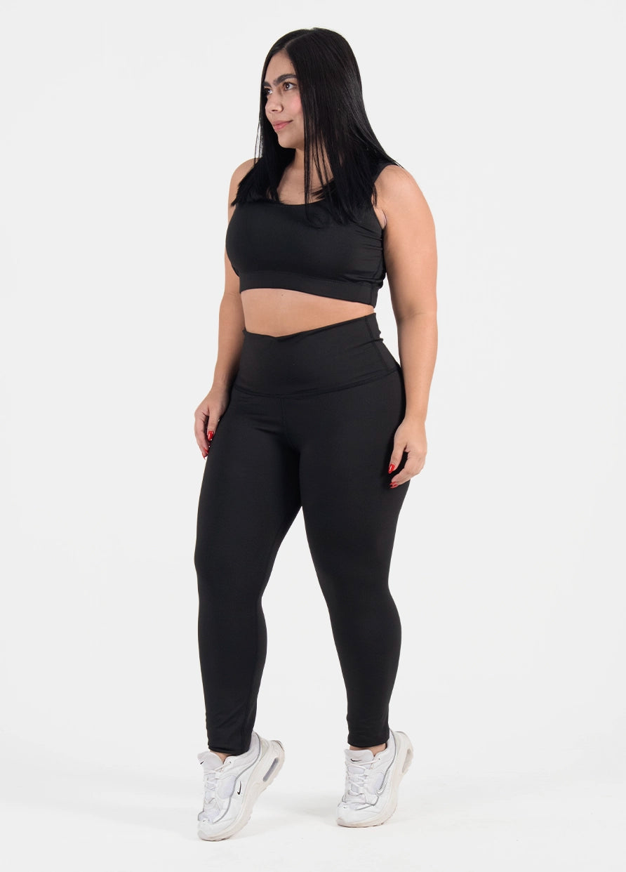 Leggings set Black Curvy Plus size - unitalla