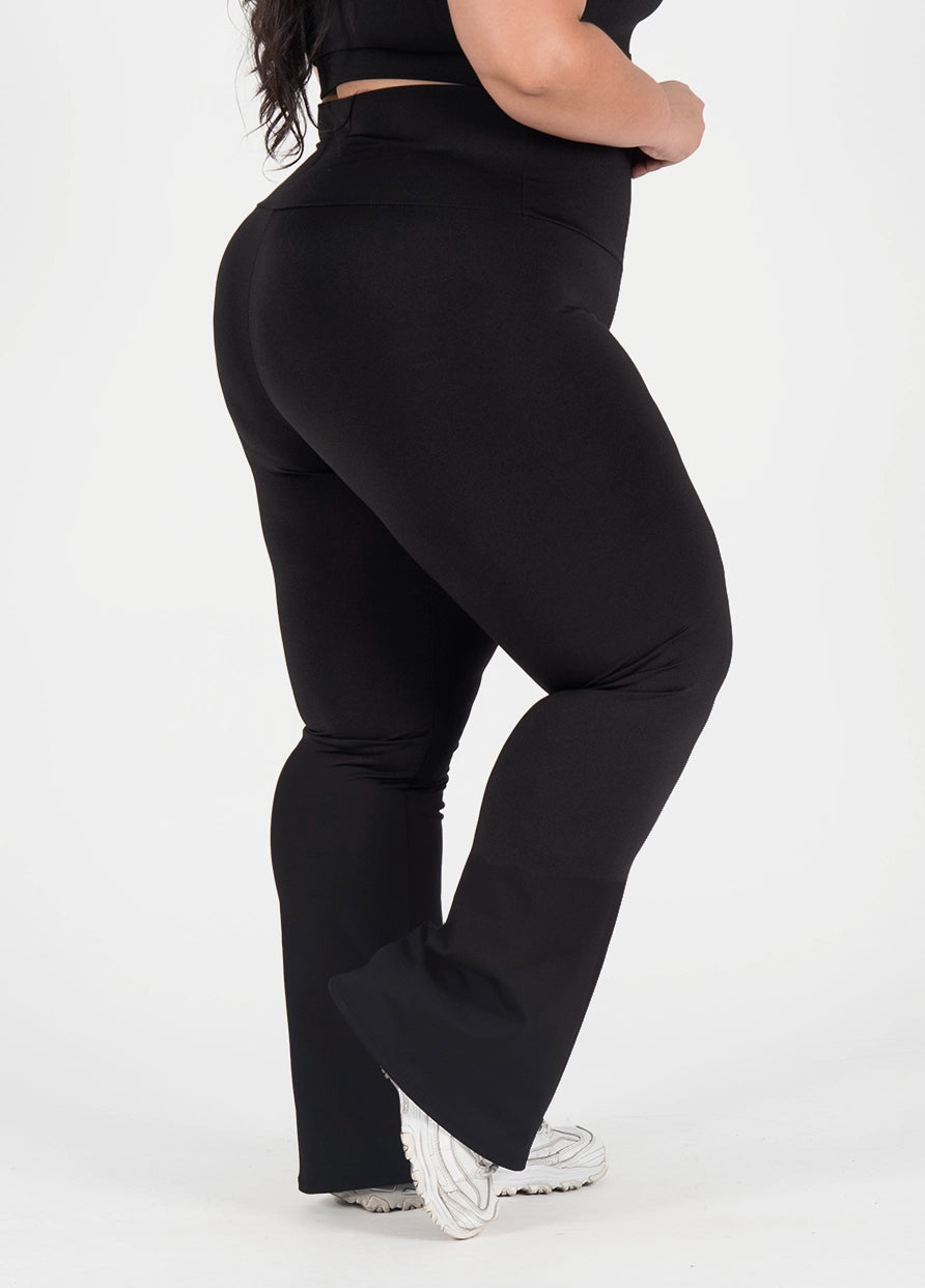 Leggings Acampanado Negro Curvy Plus size - unitalla