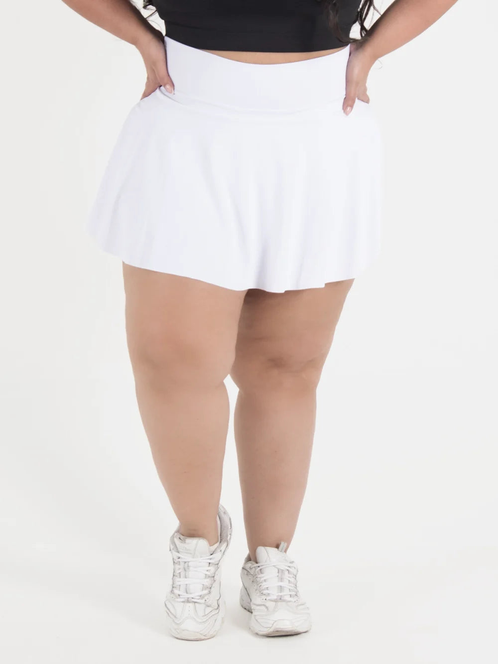 Falda-Short Deportiva Blanca - Curvy - Plus Unitalla