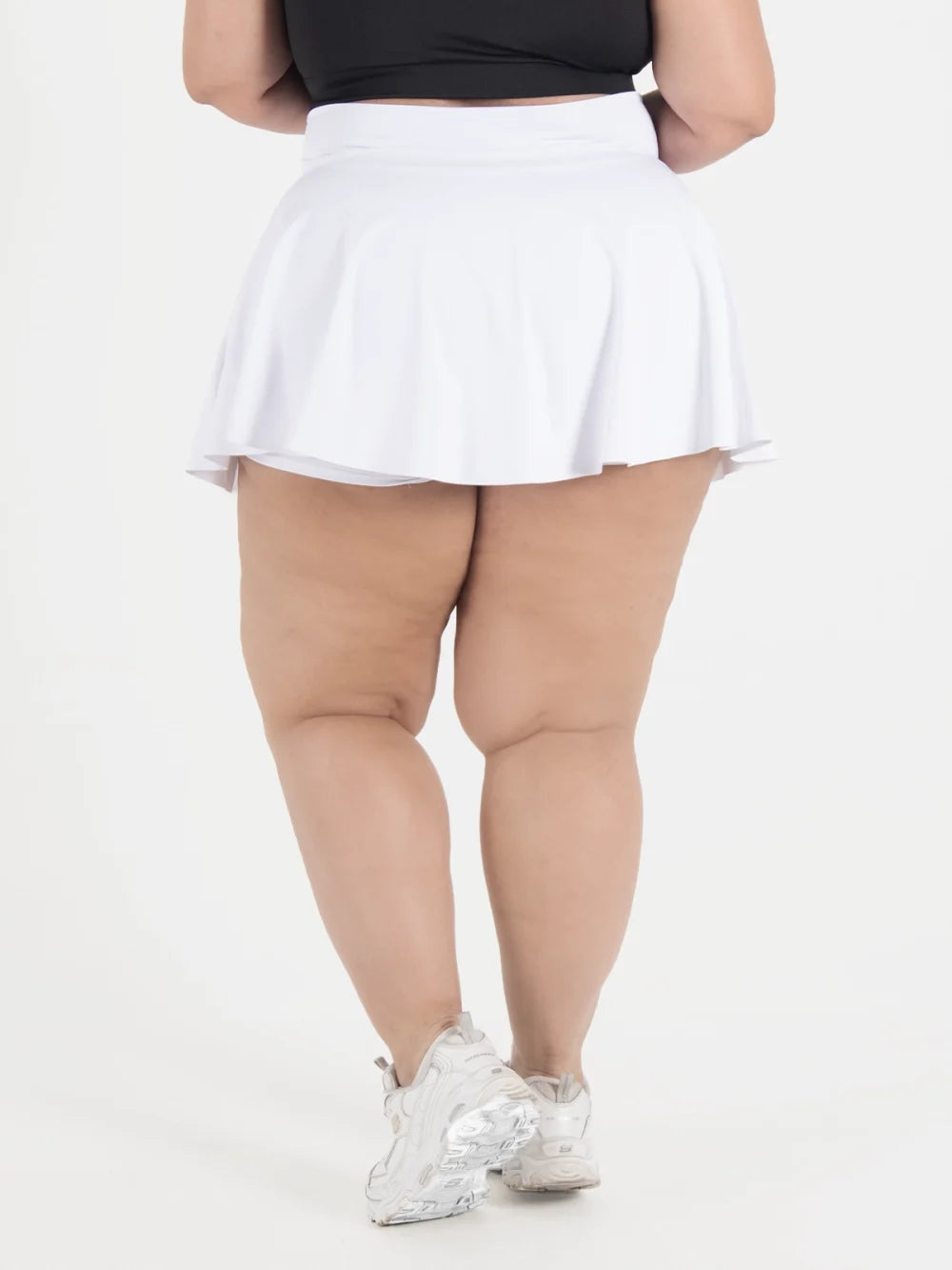 Falda-Short Deportiva Blanca - Curvy - Plus Unitalla