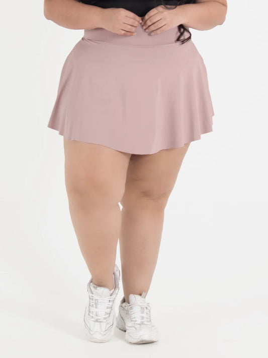 Falda-Short Deportiva Palo Rosa - Curvy - Plus Unitalla