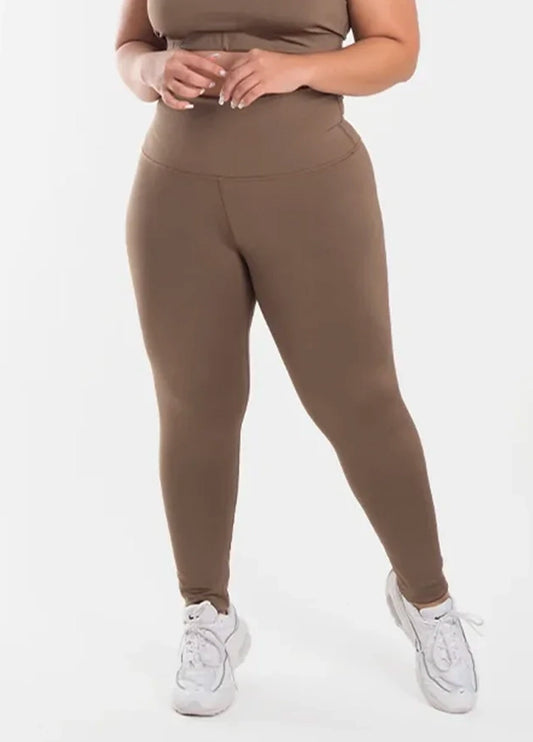 Leggings Marron  Curvy Plus size - unitalla