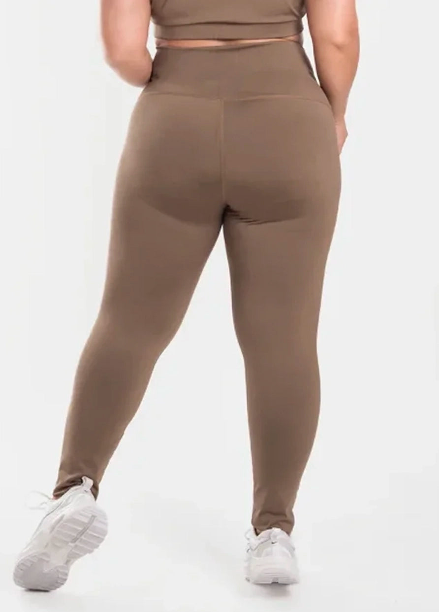 Leggings Marron  Curvy Plus size - unitalla